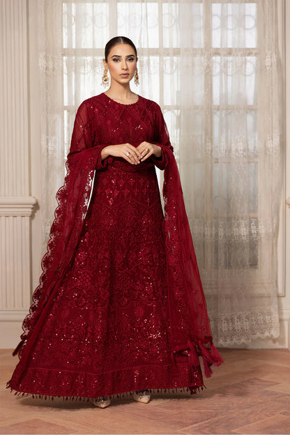 Baroque-FarashaUnstitched2-PieceEmbroideredNetSuit-CERISE-FormalCollection