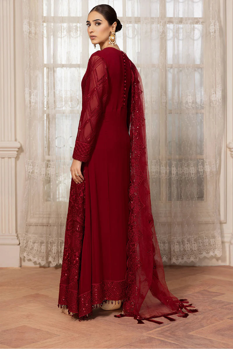 Baroque-FarashaUnstitched2-PieceEmbroideredNetSuit-CERISE-FormalCollection