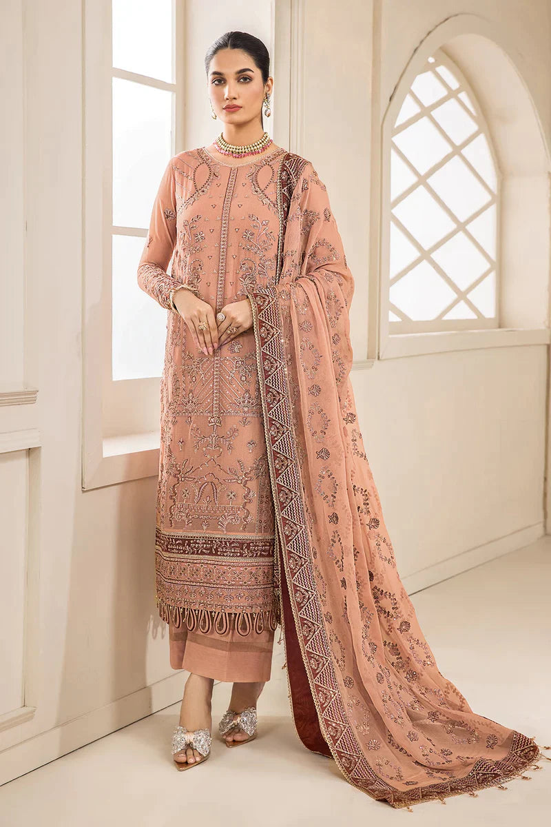 Baroque-FarashaUnstitched2-PieceEmbroideredChiffonSuitFSH23LAD-02Carnelian-FormalCollection