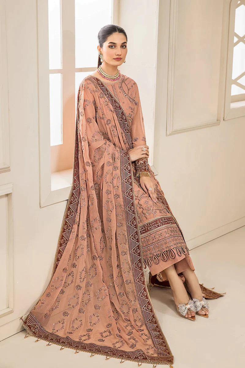 Baroque-FarashaUnstitched2-PieceEmbroideredChiffonSuitFSH23LAD-02Carnelian-FormalCollection