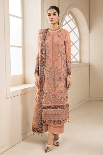 Baroque-FarashaUnstitched2-PieceEmbroideredChiffonSuitFSH23LAD-02Carnelian-FormalCollection