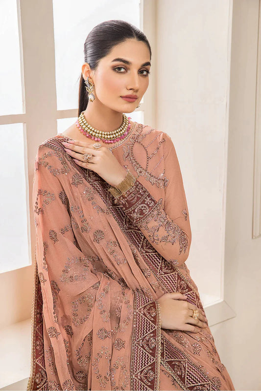 Baroque-FarashaUnstitched2-PieceEmbroideredChiffonSuitFSH23LAD-02Carnelian-FormalCollection