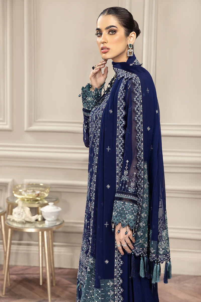 Baroque - Farasha Unstitched 2 Piece Embroidered Chiffon Suit - Giselle - Formal Collection Brand Mafia by Zonash