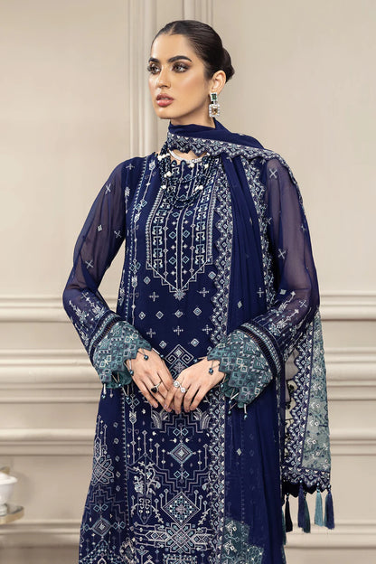 Baroque - Farasha Unstitched 2 Piece Embroidered Chiffon Suit - Giselle - Formal Collection Brand Mafia by Zonash