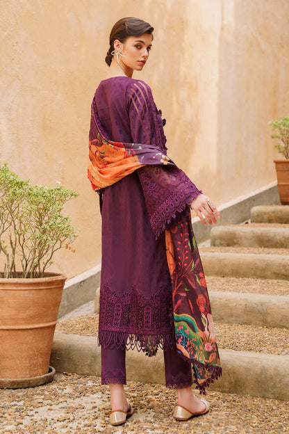 Baroque Unstitched 3 Piece Embroidered Jacquard Lawn Suit BQ24SL D-04 - Summer Collection Brand Mafia by Zonash