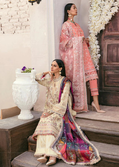 Baroque Unstitched 3 Piece Embroidered Lawn Suit BQ22E BQU-BL08-D07 – Eid Collection Brand Mafia by Zonash