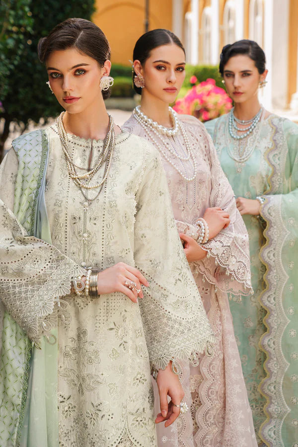 Baroque Unstitched 3 Piece Embroidered Printed Lawn Suit BQ24SL D-01 - Summer Collection Brand Mafia by Zonash