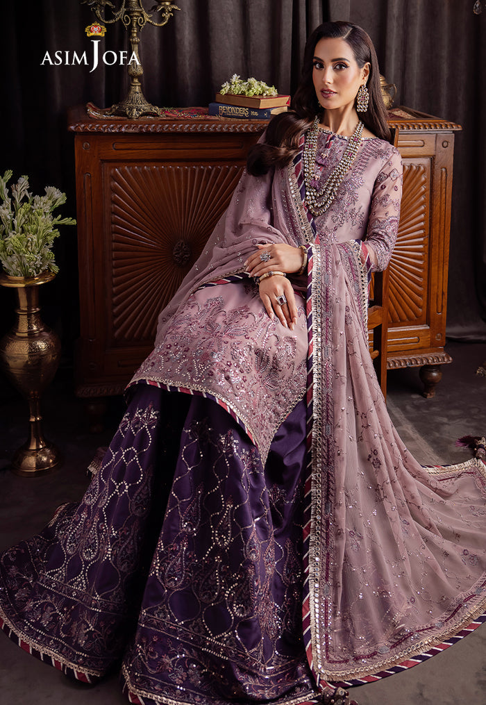 Bekhudi By Asim Jofa Unstitched 3 Piece Embroidered Chiffon Suit AJ23B AJBK-06 - Luxury Collection Brand Mafia by Zonash