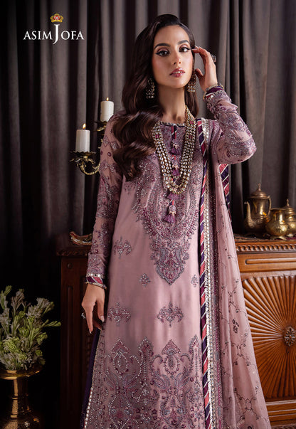 Bekhudi By Asim Jofa Unstitched 3 Piece Embroidered Chiffon Suit AJ23B AJBK-06 - Luxury Collection Brand Mafia by Zonash