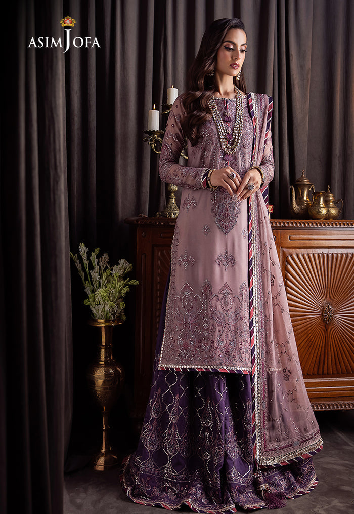 Bekhudi By Asim Jofa Unstitched 3 Piece Embroidered Chiffon Suit AJ23B AJBK-06 - Luxury Collection Brand Mafia by Zonash