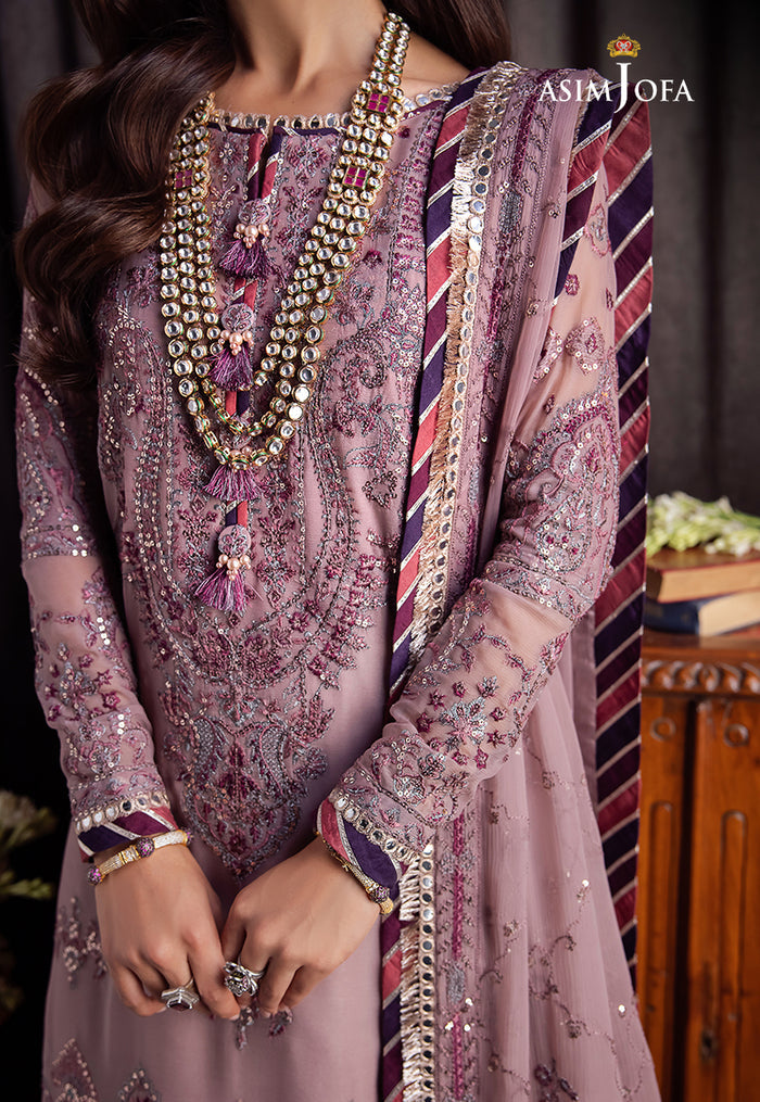 Bekhudi By Asim Jofa Unstitched 3 Piece Embroidered Chiffon Suit AJ23B AJBK-06 - Luxury Collection Brand Mafia by Zonash