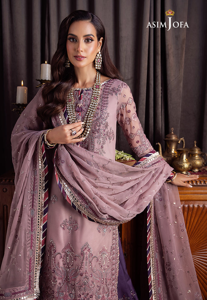 Bekhudi By Asim Jofa Unstitched 3 Piece Embroidered Chiffon Suit AJ23B AJBK-06 - Luxury Collection Brand Mafia by Zonash