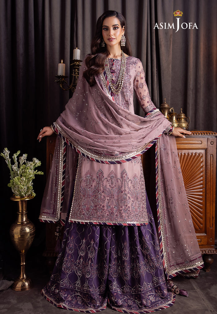 Bekhudi By Asim Jofa Unstitched 3 Piece Embroidered Chiffon Suit AJ23B AJBK-06 - Luxury Collection Brand Mafia by Zonash