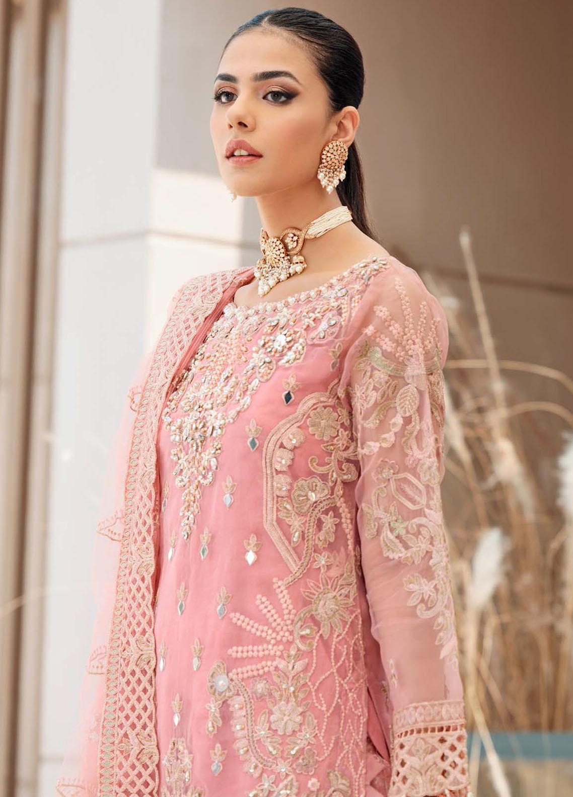 Belle Robe by Emaan Adeel Unstitched 2 Piece Embroidered Organza Suit BREA22-5 BL-503 - Luxury Collection Brand Mafia by Zonash