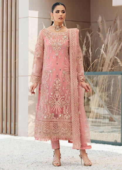 Belle Robe by Emaan Adeel Unstitched 2 Piece Embroidered Organza Suit BREA22-5 BL-503 - Luxury Collection Brand Mafia by Zonash