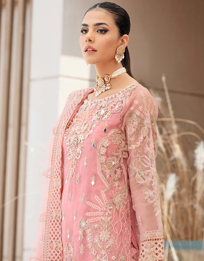 Belle Robe by Emaan Adeel Unstitched 2 Piece Embroidered Organza Suit BREA22-5 BL-503 - Luxury Collection Brand Mafia by Zonash