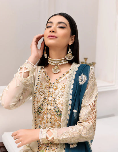 Belle Robe by Emaan Adeel Unstitched 2 Piece Embroidered Organza Suits EA22-BR3 305 - Luxury Collection Brand Mafia by Zonash