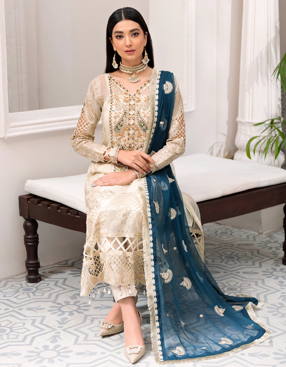 Belle Robe by Emaan Adeel Unstitched 2 Piece Embroidered Organza Suits EA22-BR3 305 - Luxury Collection Brand Mafia by Zonash