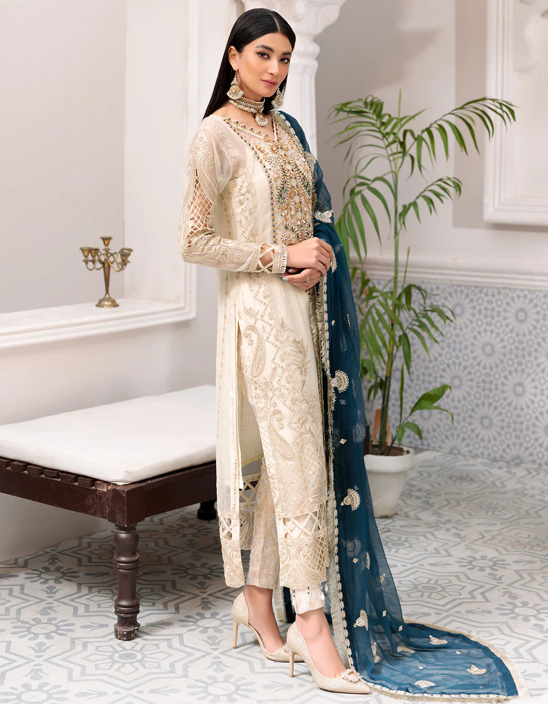 Belle Robe by Emaan Adeel Unstitched 2 Piece Embroidered Organza Suits EA22-BR3 305 - Luxury Collection Brand Mafia by Zonash