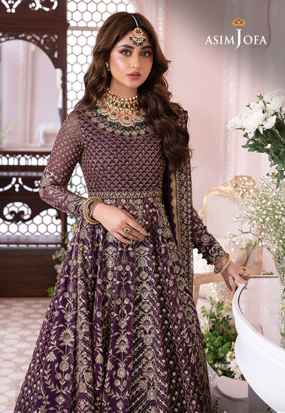 Chandni By Asim Jofa Unstitched 3 Piece Embroidered Chiffon Suit AJ23CH AJCC-04 - Luxury Collection Brand Mafia by Zonash