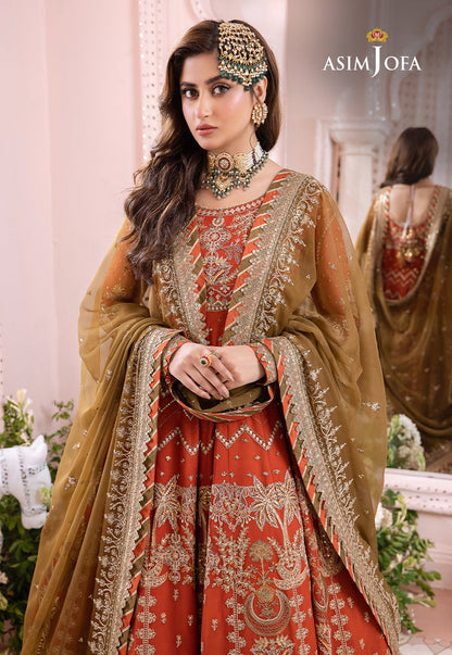 Chandni By Asim Jofa Unstitched 3 Piece Embroidered Chiffon Suit AJ23CH AJCC-09 - Luxury Collection Brand Mafia by Zonash