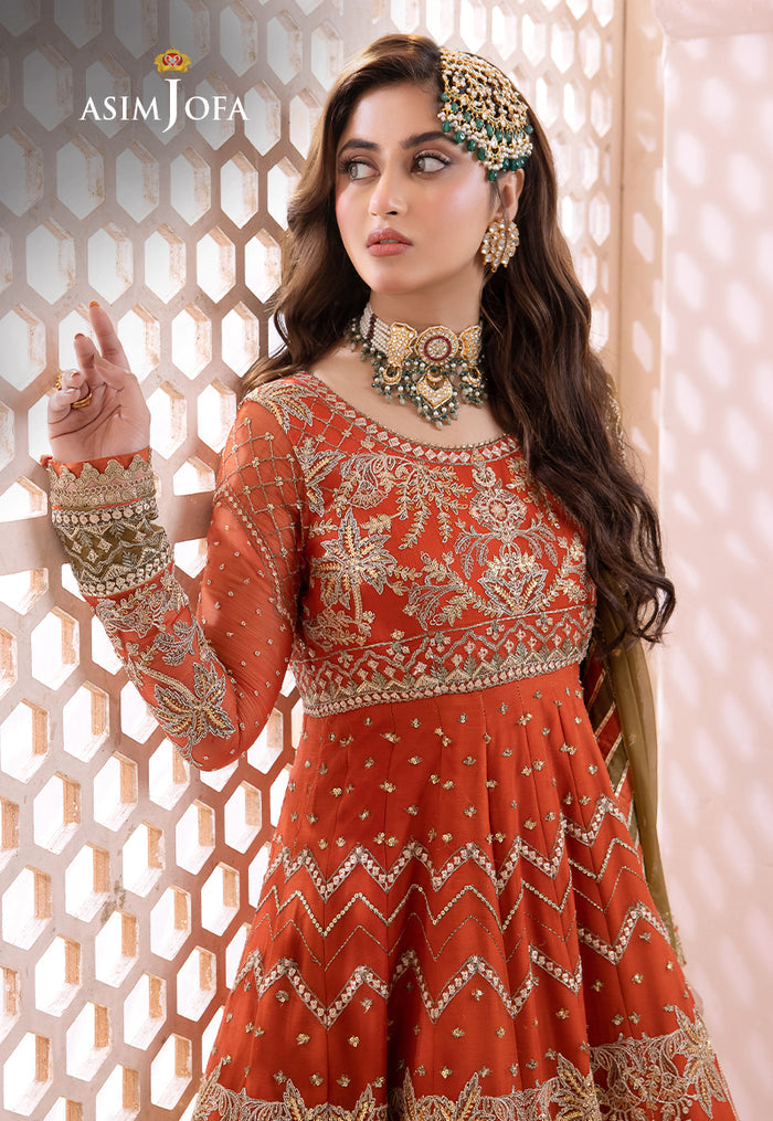 Chandni By Asim Jofa Unstitched 3 Piece Embroidered Chiffon Suit AJ23CH AJCC-09 - Luxury Collection Brand Mafia by Zonash