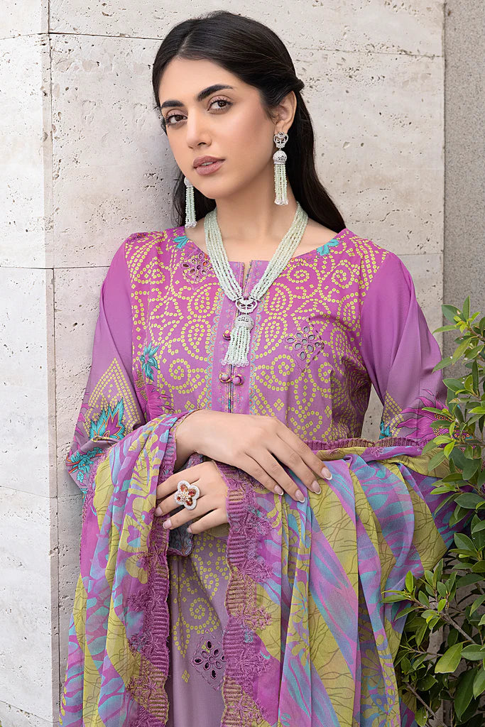 Charizma Unstitched 3 Piece Embroidered Lawn Suit CRZ24C3 CC-27 - Summer Collection Brand Mafia by Zonash