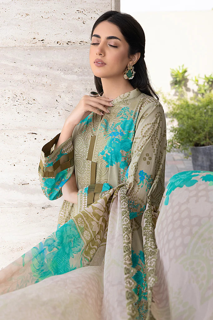 Charizma Unstitched 3 Piece Embroidered Lawn Suit CRZ24C3 CC-28 - Summer Collection Brand Mafia by Zonash