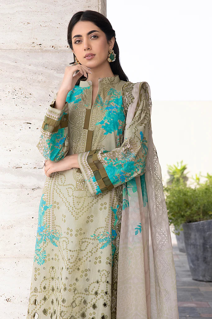 Charizma Unstitched 3 Piece Embroidered Lawn Suit CRZ24C3 CC-28 - Summer Collection Brand Mafia by Zonash