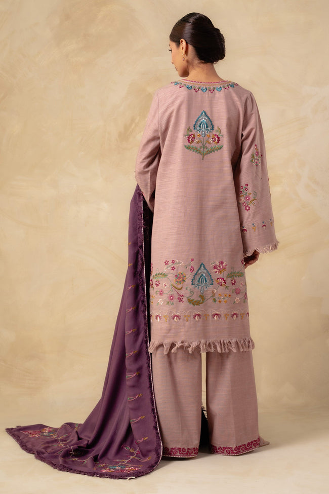 Coco By Zara Shahjahan Unstitched 3 Piece Embroidered Khaddar Suit CZS23W 1A - Winter Collection Brand Mafia by Zonash