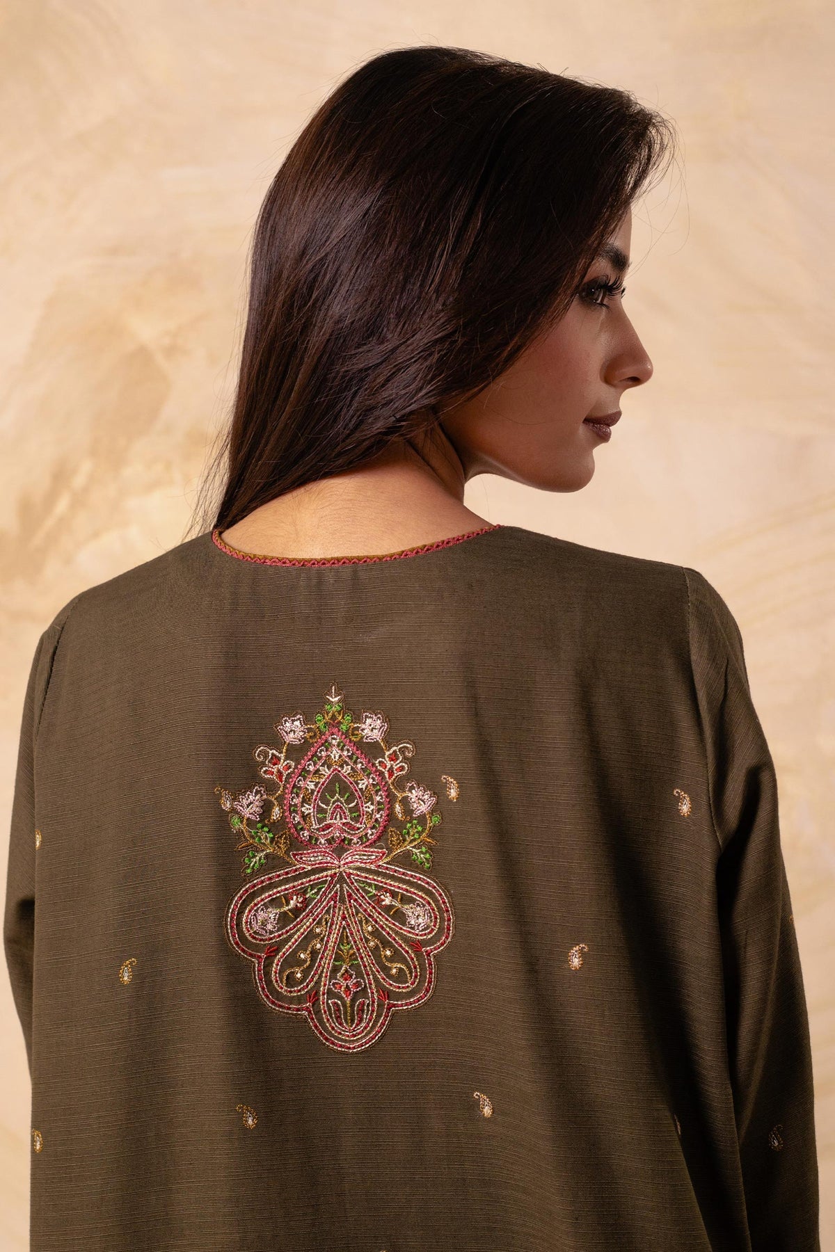 Coco By Zara Shahjahan Unstitched 3 Piece Embroidered Khaddar Suit CZS23W 2A - Winter Collection Brand Mafia by Zonash