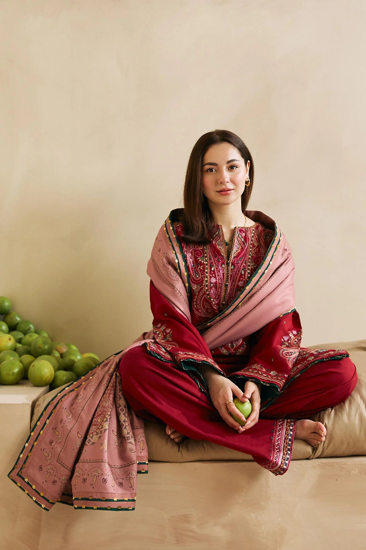 Coco By Zara Shahjahan Unstitched 3 Piece Embroidered Khaddar Suit CZS23W 2B - Winter Collection Brand Mafia by Zonash