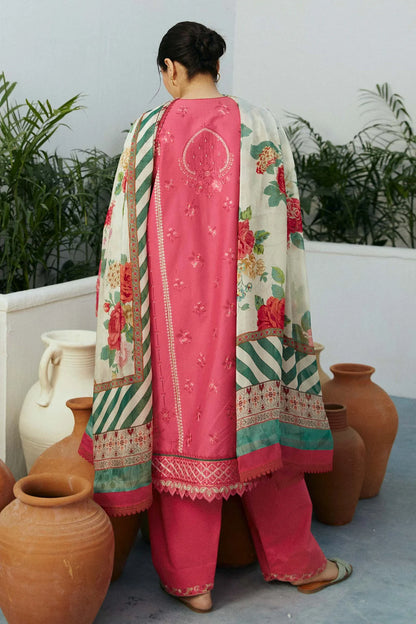 Coco By Zara Shahjahan Unstitched 3 Piece Embroidered Lawn Suit CZS24E D-2 GUL - Festive Collection Brand Mafia by Zonash