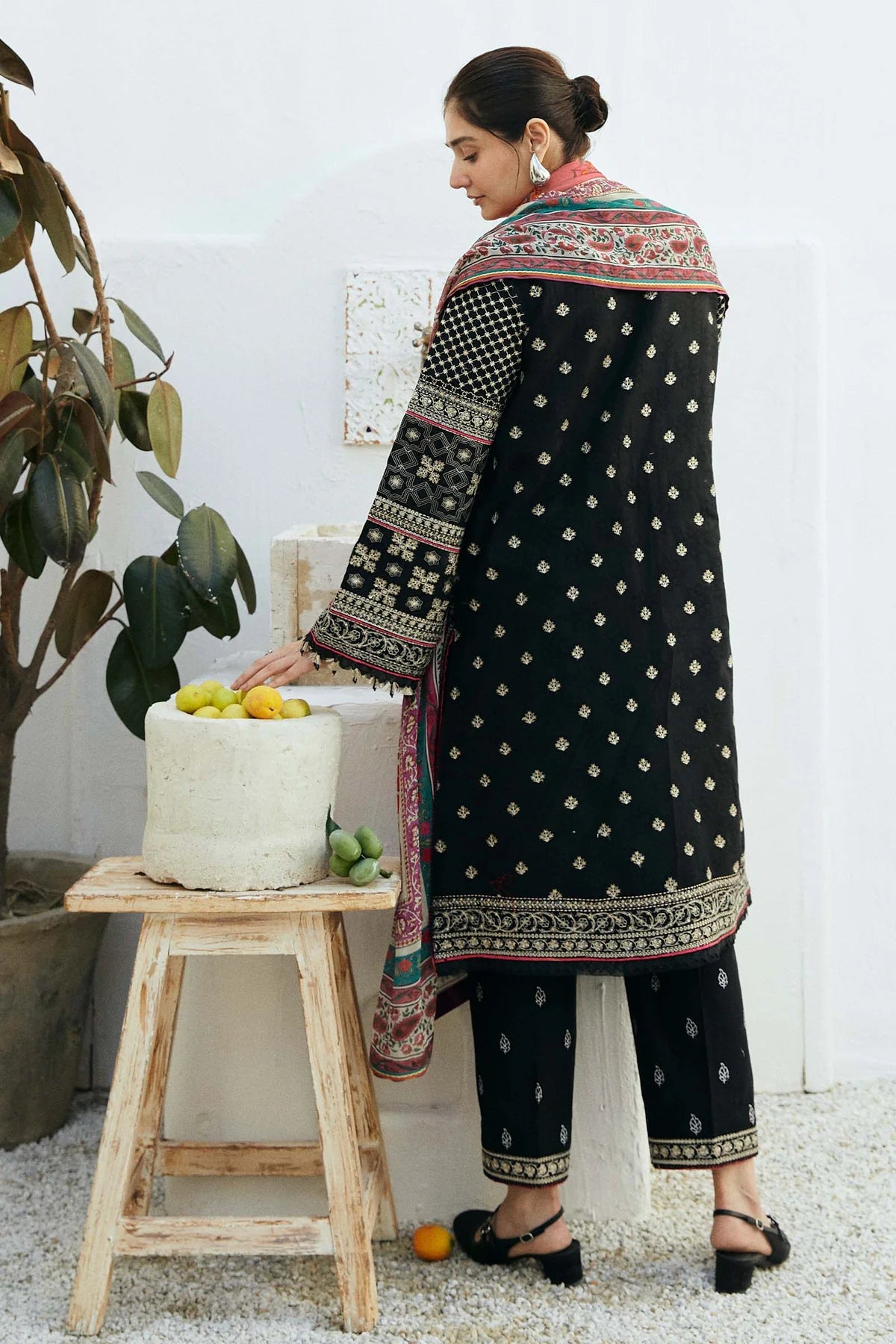 Coco By Zara Shahjahan Unstitched 3 Piece Embroidered Lawn Suit CZS24E D-6 TAJ - Festive Collection Brand Mafia by Zonash