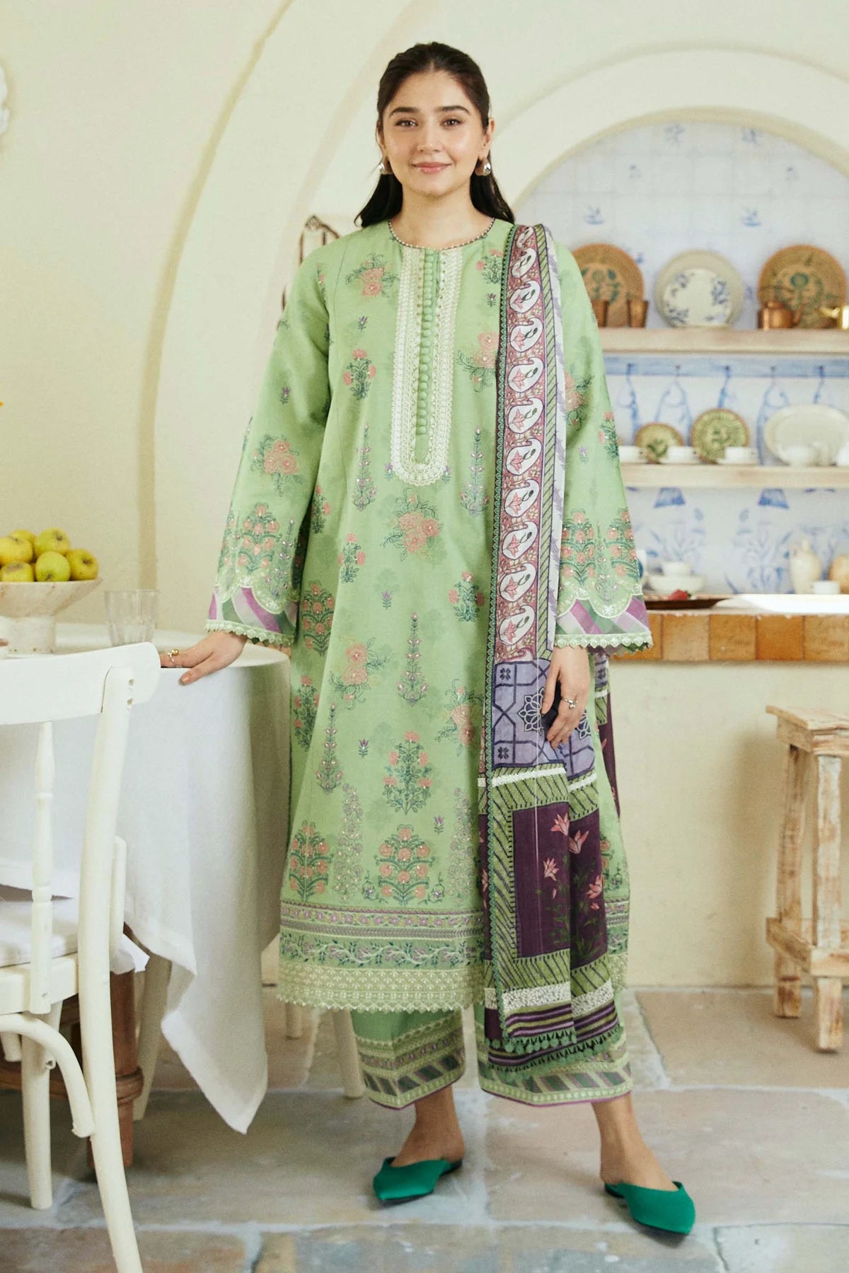 Coco By Zara Shahjahan Unstitched 3 Piece Embroidered Lawn Suit CZS24E D-9 NISA - Festive Collection Brand Mafia by Zonash