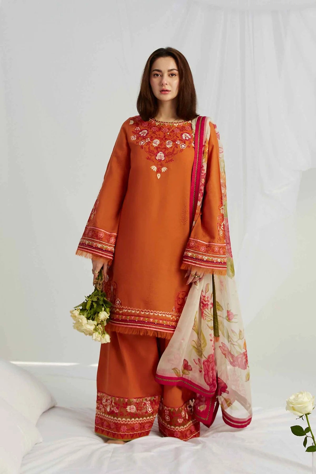 Coco by Zara Shahjahan Unstitched 3 Piece Embroidered Lawn Suit CZS23SL 10B - Summer Collection Brand Mafia by Zonash