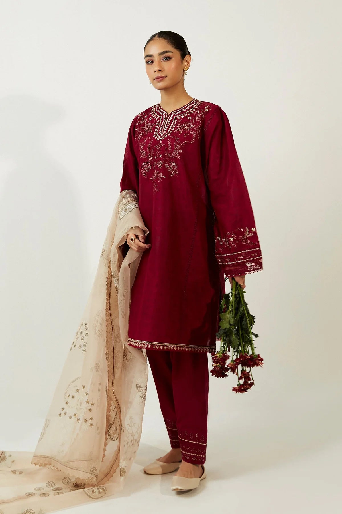 Coco by Zara Shahjahan Unstitched 3 Piece Embroidered Lawn Suit CZS23SL 1A - Summer Collection Brand Mafia by Zonash