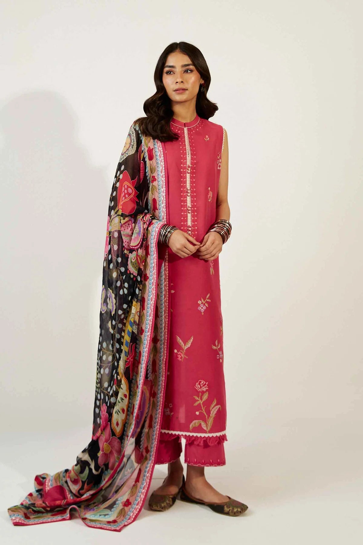 Coco by Zara Shahjahan Unstitched 3 Piece Embroidered Lawn Suit CZS23SL 4A - Summer Collection Brand Mafia by Zonash