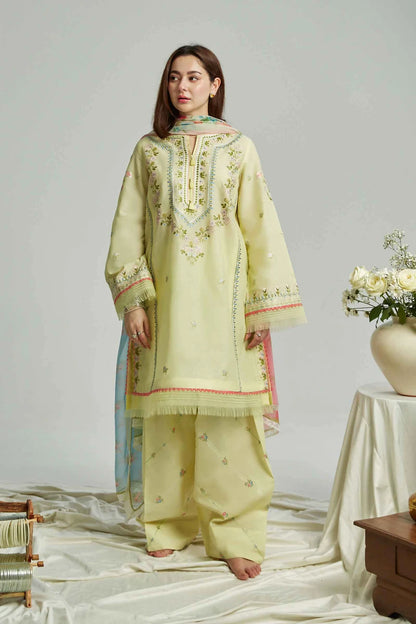 Coco by Zara Shahjahan Unstitched 3 Piece Embroidered Lawn Suit CZS23SL 6B - Summer Collection Brand Mafia by Zonash