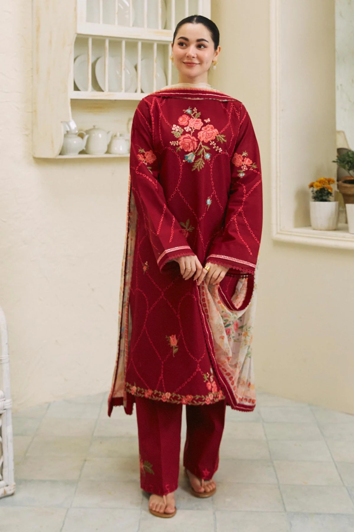 Coco by Zara Shahjahan Unstitched 3 Piece Embroidered Lawn Suit CZS24L D-10B Ruhi - Summer Collection - Brand Mafia by Zonash