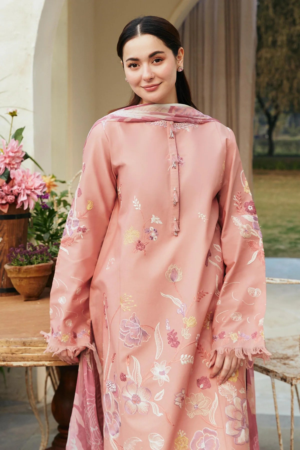 Coco by Zara Shahjahan Unstitched 3 Piece Embroidered Lawn Suit CZS24L D-6A Jabeen - Summer Collection - Brand Mafia by Zonash