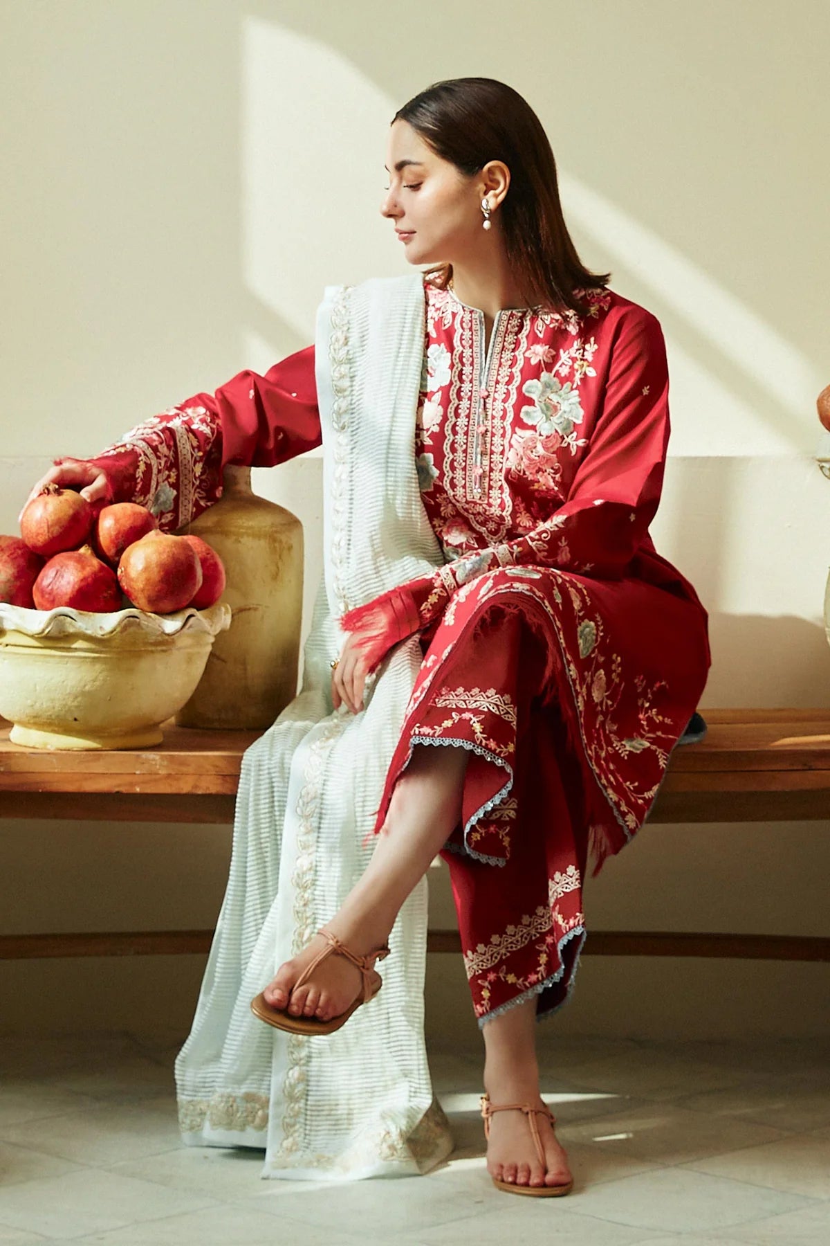 Coco by Zara Shahjahan Unstitched 3 Piece Embroidered Lawn Suit CZS24L D-7A Janaan - Summer Collection - Brand Mafia by Zonash