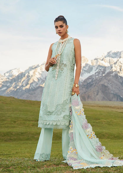 Crimson Unstitched 3 Piece Embroidered Lawn Suit CR23L 4A Opal - Summer Collection Brand Mafia by Zonash