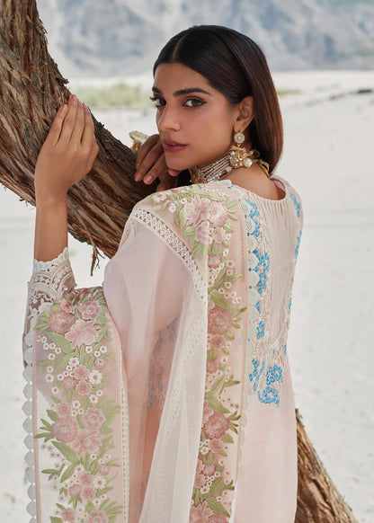 Crimson Unstitched 3 Piece Embroidered Lawn Suit CR23L 8B Chai Pink - Summer Collection Brand Mafia by Zonash