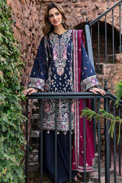 Dastan By Jazmin Unstitched 3 Piece Embroidered Slub Khaddar Suit JZ23DN DW23-D6 - Winter Collection Brand Mafia by Zonash