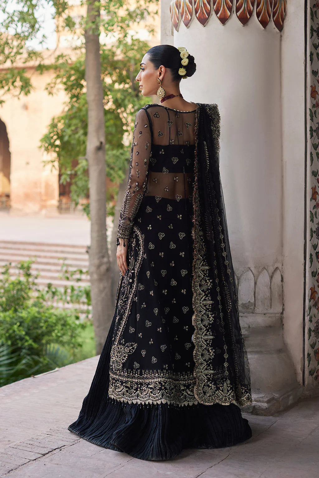 Dastangoi By Afrozeh Unstitched 3 Piece Embroidered Net Suit DGAF23 AWE-23-V1-06 Nafeesa - Wedding Collection Brand Mafia by Zonash