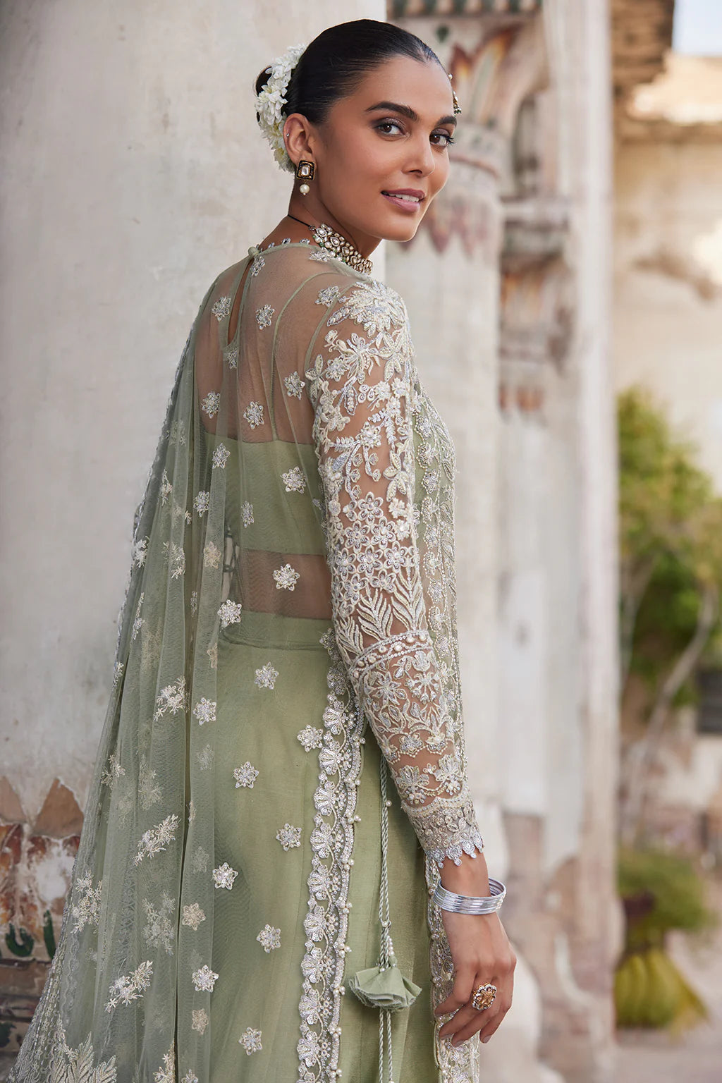 Dastangoi By Afrozeh Unstitched 3 Piece Embroidered Net Suit DGAF23 AWE-23-V1-08 Nigar - Wedding Collection Brand Mafia by Zonash