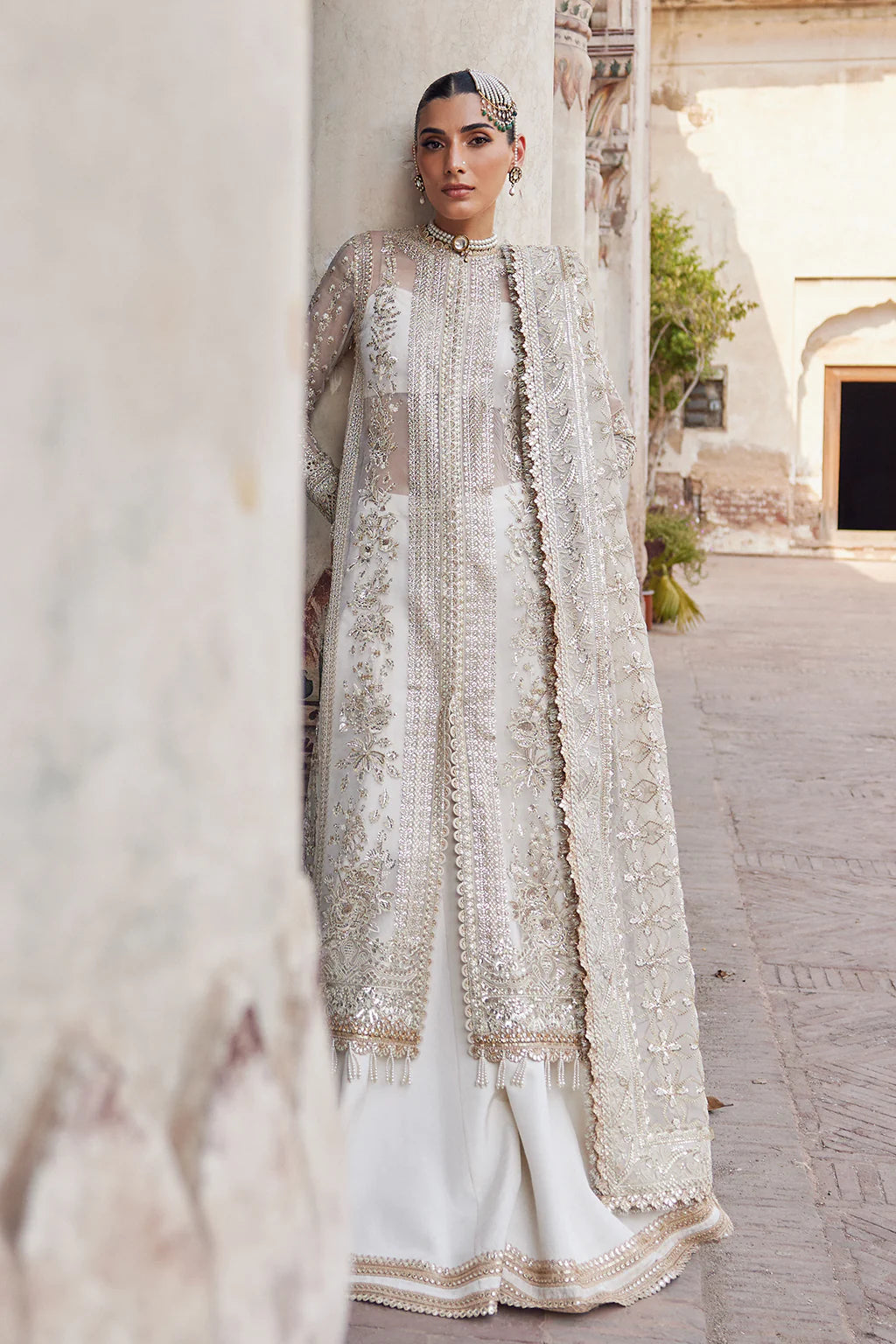 Dastangoi By Afrozeh Unstitched 3 Piece Embroidered Organza Suit DGAF23 AWE-23-V1-02 Noori - Wedding Collection Brand Mafia by Zonash