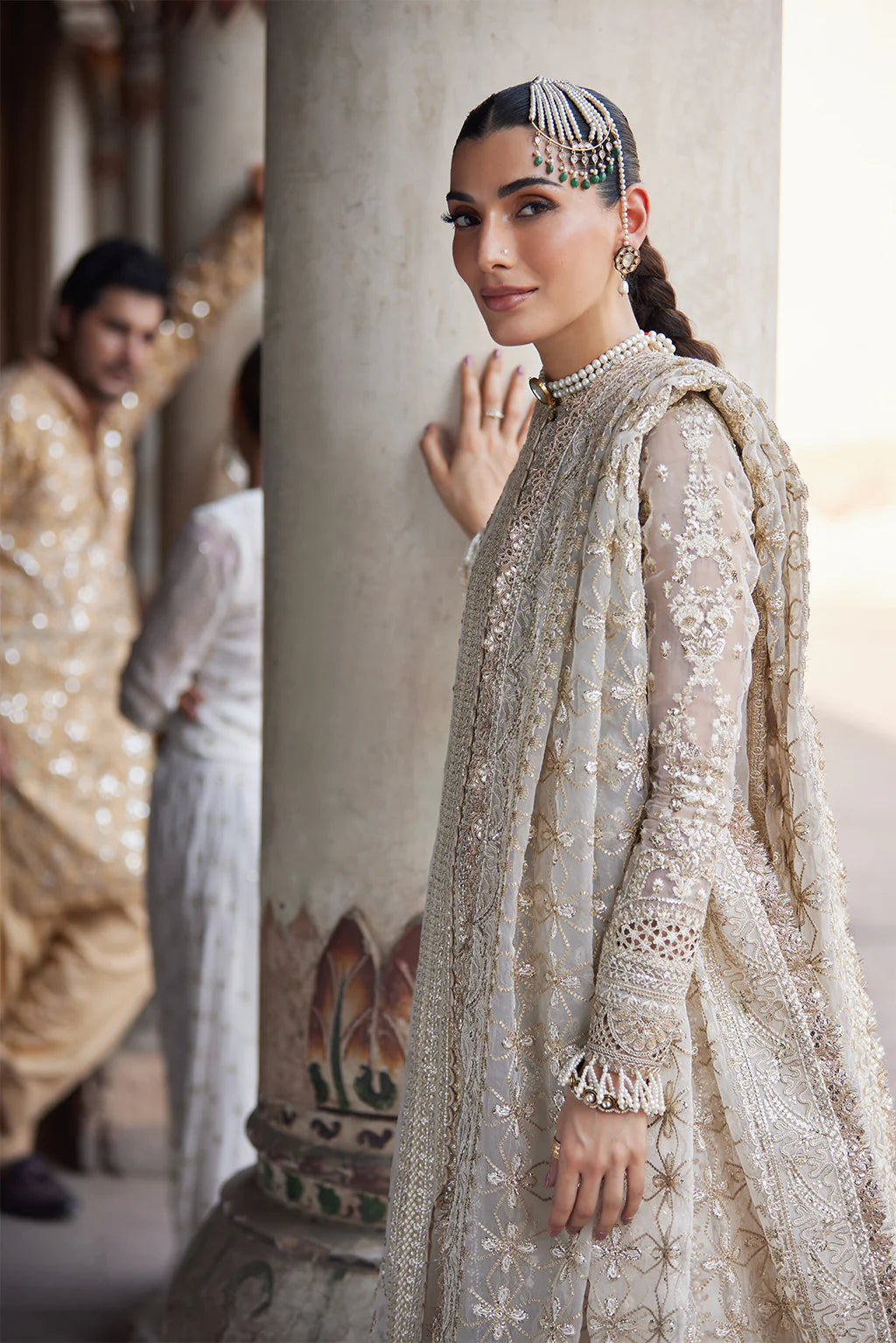 Dastangoi By Afrozeh Unstitched 3 Piece Embroidered Organza Suit DGAF23 AWE-23-V1-02 Noori - Wedding Collection Brand Mafia by Zonash