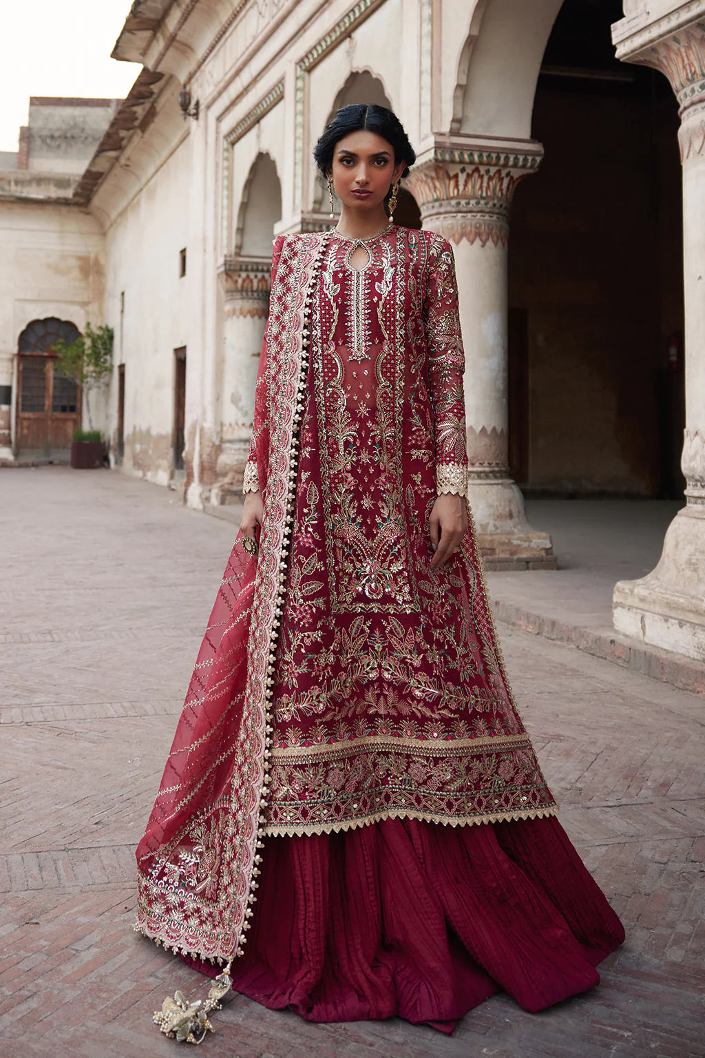 Dastangoi By Afrozeh Unstitched 3 Piece Embroidered Organza Suit DGAF23 AWE-23-V1-05 Noor Jehan - Wedding Collection Brand Mafia by Zonash